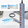 Usb šakotuvas 3.2 gen 2, tsupy usb šakotuvas 10 gbps usb skirstytuvas su 120 cm kabeliu, suderinamas su nešiojamaisiais kompiuteriais, staliniais kompiuteriais, XBOX ir mac ir kt.