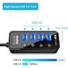 Usb šakotuvas su maitinimo šaltiniu, atolla usb 3.0 aktyvus šakotuvas su 4 prievadais superspartus duomenų perdavimas ir jungiklis, usb skirstytuvas su išmaniuoju įkrovimo prievadu ir 15w (5v/3a) maitinimo adapteriu