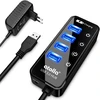 Usb šakotuvas su maitinimo šaltiniu, atolla usb 3.0 aktyvus šakotuvas su 4 prievadais superspartus duomenų perdavimas ir jungiklis, usb skirstytuvas su išmaniuoju įkrovimo prievadu ir 15w (5v/3a) maitinimo adapteriu