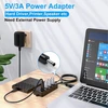 Usb šakotuvas su maitinimo šaltiniu, vemont 4 prievadų usb 3.0 šakotuvas usb skirstytuvas aktyvus adapteris ir vienas įjungimo/išjungimo jungiklis 1,2 m ilgio kabelis su 5 v/3 a maitinimo šaltinio adapteriu, skirtas pc/nešiojamiesiems kompiuteriams ir ult