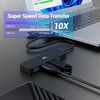 Usb šakotuvas, usb dokas, usb 3.0 5 gbps šakotuvas, itin plonas nešiojamas duomenų šakotuvas, 4 viename usb šakotuvas su 4 x usb 3.0, suderinamas su windows, macos, linux, chrome os sistemomis