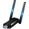 Usb wlan adapteris kompiuteriui - interneto raktas 1300 mbps usb 3.0 dual band 2.4ghz/5.8ghz wlan adapteris kompiuteriui su 2 x 5dbi antena, suderinamas su windows 11/10/8/7/vista/xp, mac os 10.9-10.15