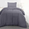 Utopia Bedding patalynės komplektas 135 x 200 cm, mikropluošto antklodės užvalkalas 135 x 200 cm + 1 pagalvės užvalkalas 80 x 80 cm, pilkas