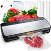 Kondicionierius Vacuum sealer 8-in-1 vacuum sealer 80kpa food dry/wet mode su įmontuotu pjaustytuvu ir maišelių laikikliu, oro siurbimo žarna, skaitmeninis atgalinis skaičiavimas, maišelių rulonas, 11 vakuuminių maišelių