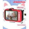 Vaikiška kamera, Usteetic 3.5 colių didelis ekranas 1080p skaitmeninis fotoaparatas vaikams su 360° besisukančiu priartinimo objektyvu Led blykstės kamera vaikams Kalėdinė dovana žaislas 3 4 5 6 8 7 9 10 metų berniukams mergaitėms