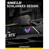 Vaizdo plokštė Ezdiy-fab shield series 8 kontaktų pcie gpu maitinimo adapteris, 180 laipsnių u formos kampinis jungtis, aliuminio dizainas, skirtas standartinio tipo grafikos kortelei, juodas, 2 vnt.