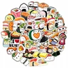 Vandeniui atsparūs lipdukai stickerbomb teminiai lipdukai mix sushi 50 vnt