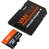 Vantrue 512gb microsd atminties kortelė uhs-i u3 4k su adapteriu, suderinama su vaizdo registratoriumi, išmaniuoju telefonu, planšetiniu kompiuteriu, veiksmo kamera ir stebėjimo kamera (512g)