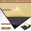 Vefhby lipni putplasčio plokštė, lipnus putplastis 300 mm x 1,5 mm x 1,5 m neopreno daugiafunkcinis izoliacinis kilimėlis, putplasčio ritinys neslystantis izoliacinis smūgio sugėrimo akustinis kilimėlis (juodas)