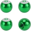 Vekauto 4 padangų ventilių dangtelių rinkinys, 17 x 17,8 mm automobilio rato ventilio dangtelis, universalus automobiliui, dviračiui, motociklui, apsauginis nuo smūgių aliuminio lydinio žalias padangų ventilių dangtelis, ventilio dangtelis, padangų ventil