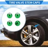 Vekauto 4 padangų ventilių dangtelių rinkinys, 17 x 17,8 mm automobilio rato ventilio dangtelis, universalus automobiliui, dviračiui, motociklui, apsauginis nuo smūgių aliuminio lydinio žalias padangų ventilių dangtelis, ventilio dangtelis, padangų ventil