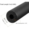 Ventiliatorius Sourcing map 2 vnt. putplasčio vamzdžių rinkinys, 8 mm Id, 18 mm Ad, 1 m ilgio vamzdžių dangteliai, juodi