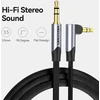 Vention 3.5 mm aux kabelis 1 m 90 laipsnių audio kabelis plokščias trs laidas 3.5 mm į 3.5 mm stereo jack į jack kabelis ausinėms nuo vyriško iki vyriško jack aux laidas ausinėms automobilio garsiakalbiui soundbar pc nešiojamam kompiuteriui ir daugiau