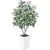 Verinatural dirbtinis augalas 150 cm ficus dirbtiniai augalai didelė balkono dekoracija - 600 lapų, atsparus uv spinduliams, realistiškas plastikinis didelis augalas - svetainei, laukui, biurui, vidui