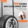 Vevor 4 dalių plokščios įtempimo virvės, tvirtos įtempimo juostos su plieniniais S formos kabliukais, 1 m ilgio elastinės tvirtinimo juostos, guminis bagažo išplėtiklis, bagažo įtempiklis kroviniams, brezentams, sunkvežimiams ir palapinėms, juodas