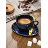 Vicrays Keraminių espresso kavos puodelių rinkinys, 120 ml, porcelianiniai espresso puodeliai su lėkštutėmis