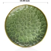 Vicrays keraminių lėkščių rinkinys, 26.7 cm apvalios, tinkamos naudoti mikrobangų krosnelėje, orkaitėje, galima plauti indaplovėje, atsparios įbrėžimams, porcelianinės gofruotos, tinkamos kepsniams, makaronams, picai, namams, vakarėliams, žalios