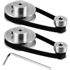 Villcase Skriemulys 3d spausdintuvui, 2 vnt., 60 dantų 2g 5 mm pavara, 2 vnt., 20 dantų 5 mm pavara, 2 vnt., 6 mm skriemulys su šešiabriauniu varžtu