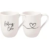 Villeroy & Boch Statement puodelių rinkinys "lieblingsoma", 2 dalių, balta, juoda, galima plauti indaplovėje, galima naudoti mikrobangų krosnelėje, dovanos mylimai močiutei, puodeliai močiutei, puodelis močiutei, kavos puodelis, aukščiausios kokybės porce
