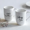 Villeroy & Boch Statement puodelių rinkinys "lieblingsoma", 2 dalių, balta, juoda, galima plauti indaplovėje, galima naudoti mikrobangų krosnelėje, dovanos mylimai močiutei, puodeliai močiutei, puodelis močiutei, kavos puodelis, aukščiausios kokybės porce