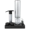 Vin Bouquet Fi 002 rinkinys - prabangus elektrinis kamščiatraukio rinkinys, įskaitant slėgio pompą, 2 kamščius ir folijos pjaustytuvą