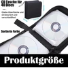 Vinilinė plokštelė Qhklew cd dėklas 40 diskų, cd dvd diskų laikymo krepšys, užtrauktuku užsegami oxford rankinukai, aplankas saugojimui, vietos taupymas automobilyje ir namuose (juodas)