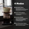 Virtuvinės svarstyklės Foxnsk Espresso svarstyklės su laikmačiu, 0,1 g tikslios kavos svarstyklės su 4 režimais, santykio ir srauto greičio rodymas, Usb įkraunamos mini virtuvinės skaitmeninės svarstyklės baristai, maks. 2kg, juodos