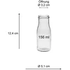 Viva Haushaltswaren – 250 ml stikliniai buteliai/pieno buteliai su sidabriniais užsukamais dangteliais su piltuvėliu