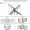 Vounot metalinė židinio apsauga, 5 elementų, su apsaugos durelėmis, sulankstoma konfigūracija, su montavimo rinkiniu, juoda, 300 x 75 cm