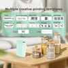 Vretti Mini etikečių spausdintuvas, Hp2 nešiojamas bluetooth etikečių spausdintuvas sandėliavimui, siuntimui, brūkšniniams kodams, paštui, biurui, namams, organizavimui, etikečių spausdinimo mašina su daugybe šablonų