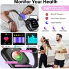 Vtkp išmanusis laikrodis moterims ir vyrams 2 colių išmanusis laikrodis violetinis ip68 atsparus vandeniui 110+ sporto režimų sportinis laikrodis fitneso laikrodis su pulso miego monitoriumi žingsniamačiu skirtas android 1os 2024