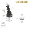 Wagner Quickclick® baldų kojelės apverčiamos vilnos veltinio + plastiko - 8 dalių rinkinys, skirtos įstatyti į apvalius vamzdžius - duo - vidinis skersmuo 12 mm / išorinis skersmuo 16 mm - pagaminta vokietijoje - 15832000
