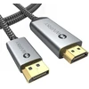 Warrky Displayport į Hdmi kabelis 4k, 3m, pintas