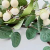 Weldomcor dirbtinis eukalipto vainikas, dirbtiniai eukalipto vainikai priekinėms durims, vasaros vainikas, 50 cm, dideli žalialapių vainikai su uogomis vestuvėms, durims, vakarėliams, langui, sienai, festivaliui