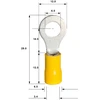 Weltiessmarttools 10 izoliuotų žiedinių kabelių antgalių M6 geltoni izoliuoti užspaudžiami jungikliai žiedinis užspaudžiamas jungiklis iš dalies izoliuotas 4–6 mm² kabeliui, skirtas automobiliams ir elektros prietaisams