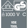 Wera 165 i Pz/s Vde izoliuotas atsuktuvas Plusminus varžtams (pozidriv/slotted), Nr. 2, 1 vnt. rinkinys, 05100022001