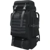 Wesoke 80l žygio kuprinė, kelioninis molle ruksakas, kariniai taktiniai dienos ruksakai, pastorintas, reguliuojamas, vandeniui atsparus didelės talpos lauko ruksakas su usb jungtimi, juodas