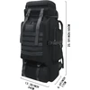 Wesoke 80l žygio kuprinė, kelioninis molle ruksakas, kariniai taktiniai dienos ruksakai, pastorintas, reguliuojamas, vandeniui atsparus didelės talpos lauko ruksakas su usb jungtimi, juodas
