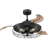 Westinghouse Lighting Dunlin 105cm led lubų ventiliatorius su apšvietimu ir nuotoliniu valdymu, matinis juodas, su gaubto gaubtu ir ištraukiamais sparnais