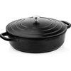Westinghouse Performance Series keptuvė su dangčiu, didelė keptuvė 32 cm indukcinėms ir visoms kaitlentėms, keptuvė su rankena, aukštu kraštu, tinkama naudoti orkaitėje ir plauti indaplovėje, juoda