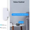 Wifi durų jutiklis langų detektorius: išmanusis langų kontaktinis jutiklis, belaidis magnetinis durų atidarymo detektorius su nemokamais pranešimais, suderinamas su Alexa Google Assistant (4 vnt.)