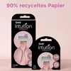 Wilkinson Sword - Intuition Complete skustuvas moterims, 4 keičiamos galvutės, odą saugantis gelis švelniam slydimui