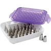 Wilton antgalių dėklas, violetinis ir baltas, 22.9 x 17.7 x 5 cm (9 x 7 x 2 in)