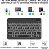 Winchking dėklas su klaviatūra, skirtas ipad 9/7/8 kartai, ipad air3, ipad pro10.5, 7 spalvų apšviesta klaviatūra, 10.2 colių, su rašiklio laikikliu, itališka bluetooth klaviatūra (juoda)