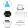 Winter Shore 180 ml daugkartinio naudojimo plastikiniai buteliukai užpildymui [12 vnt.] – skaidrūs tušti sulčių buteliukai su nepralaidžiais dangteliais ir piltuvėliu – mini šaldytuvui, vandeniui ir kokteiliams