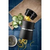 Wmf Gourmet spiralinis pjaustytuvas su likučių laikikliu 14 cm, rankinis daržovių makaronų, cukinijų spiralinis pjaustytuvas, juostelės ir spiralės