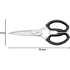 Wmf virtuvės žirklės 23 cm, buitinės žirklės, virtuvės žirklės, cromargan nerūdijantis plienas, plastikinė rankena, universalios žirklės su butelių atidarytuvu ir skardinių keltuvu