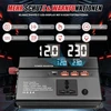 Wodhmiey 600w automobilinis galios keitiklis 12v/24v į 230v - automobilinis įtampos keitiklis su 2 lizdais, 3 Usb, 1 Type-c, greitas įkrovimas, dvigubas Led ekranas, skirtas stovyklavimui, kelionėms, kemperiui, sunkvežimiui ir avariniam maitinimui