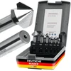 Woltersberger® 6 dalių Tin padengtų įgilinimo grąžtų rinkinys 90° skersmuo 6,3–20,5 mm – aštrus, tikslus įgilinimas ir atplaišų pašalinimas medienai, metalui, plastikui – įgilinimo grąžtas praktiškoje laikymo dėžutėje