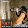 Worx Nitro Wx352.4 akumuliatorinis smūginis gręžtuvas 20 V, bešepetėlinis variklis, 60 Nm, reguliuojamas greitis, Led lemputė (įskaitant 75 dalių antgalių rinkinį, 2 x 2,0 Ah Powershare akumuliatorius)
